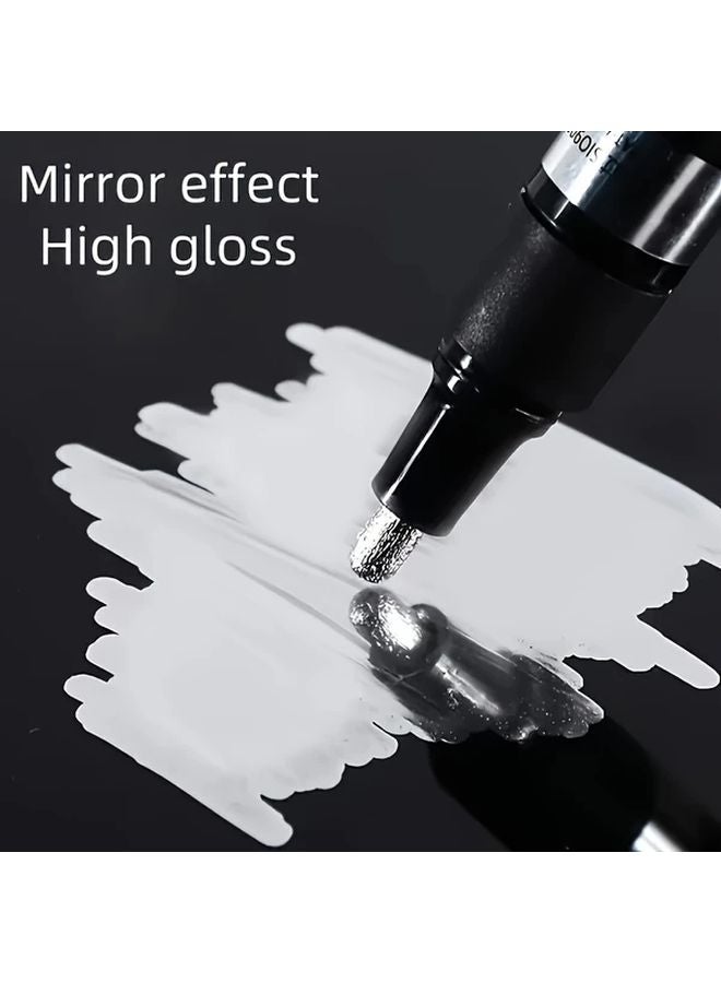Golden And Silvery Mirror Markers 2 Pack For Car Styling Crafts And Glass Painting - Image 1